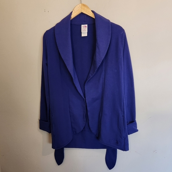 North Face Tadasana‎ Jersey Yoga Faux Wrap Cardigan - Purple Small - Picture 5 of 12